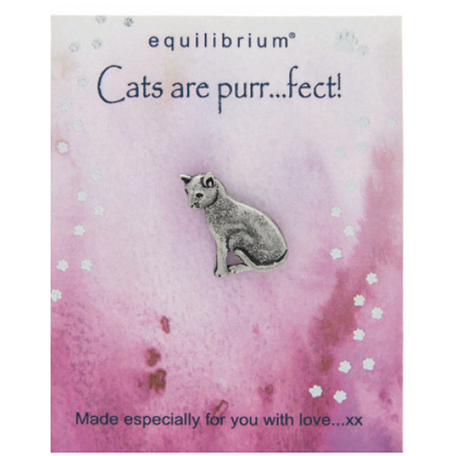Cats are purrfect brooch pin