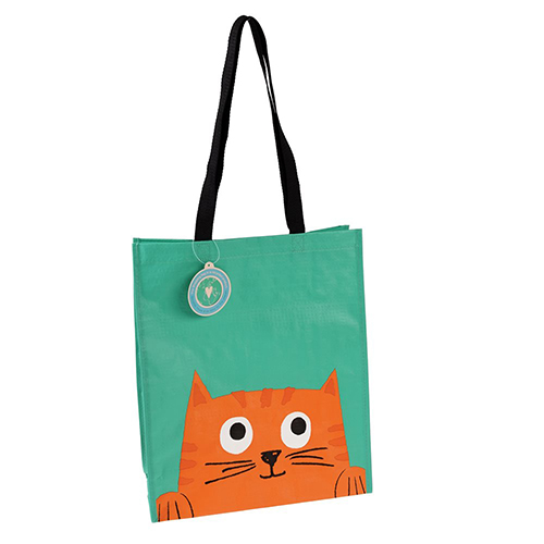 Chester cat recycled shopping bag