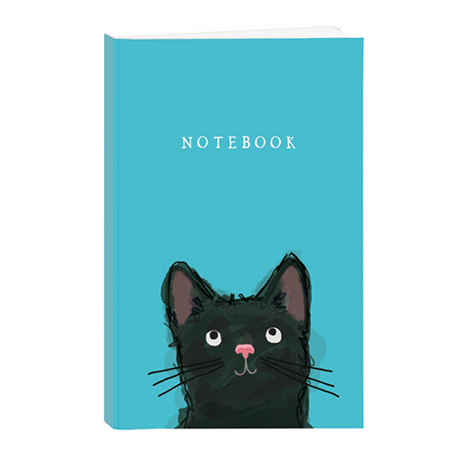 Cats Protection peeping black cat a5 notebook