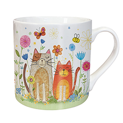 Cats & Flowers Mug