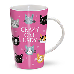 Crazy cat lady latte mug - pink