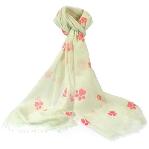 Pink paws scarf