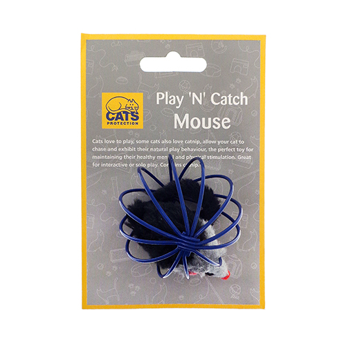 Mouse in cage cat toy