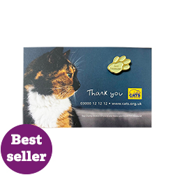 Cats Protection paw print badge - single 