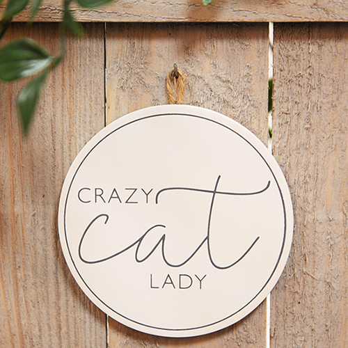 Crazy cat lady plaque
